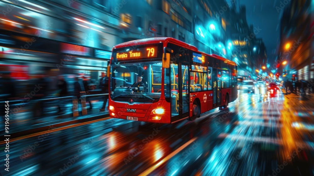 Night City Bus Blur Night City Bus Blur