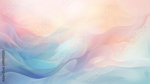 Wallpaper Mural Abstract design consisting of smooth, flowing waves in a gradient of colors. The gentle curves. Torontodigital.ca