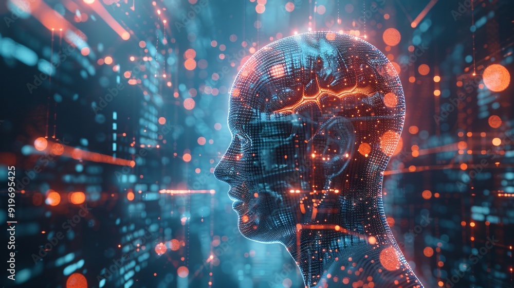 Flying inside Artificial Intelligence Digital Brain