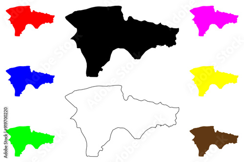 Agri (Provinces of the Republic of Turkey) map vector illustration, scribble sketch Agri ili map

