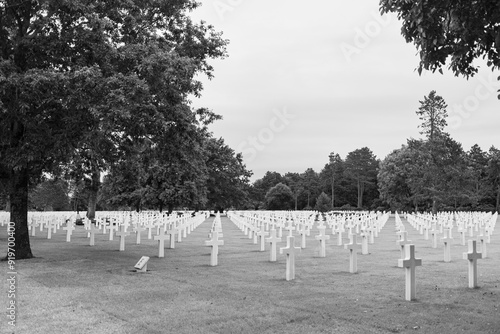 France: view of the Normandy American Cemetery containing the graves of 9,389 of our military dead, most of whom lost their lives in the D-Day landings and ensuing operations.