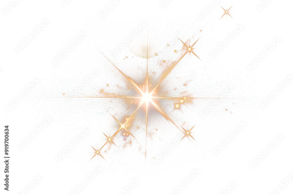 Fototapeta premium PNG Radiant starburst light overlay effect, transparent background