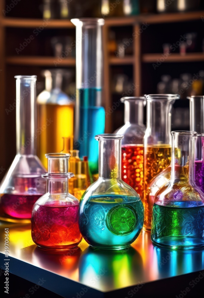 vibrant laboratory equipment displaying diverse styles unique motifs colorful setting, glassware, beakers, test, tubes, flasks, pipettes, scientific vibrant laboratory equipment displaying diverse styles unique motifs colorful setting, glassware, beakers, test, tubes, flasks, pipettes, scientific