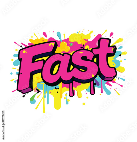 White T-Shirt design With Graffiti style and text