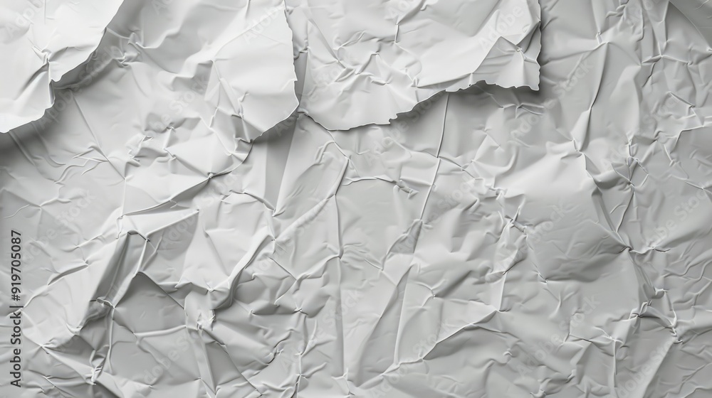 Wrinkled white poster and paper sheet mockup on wall with clipping path Wrinkled white poster and paper sheet mockup on wall with clipping path