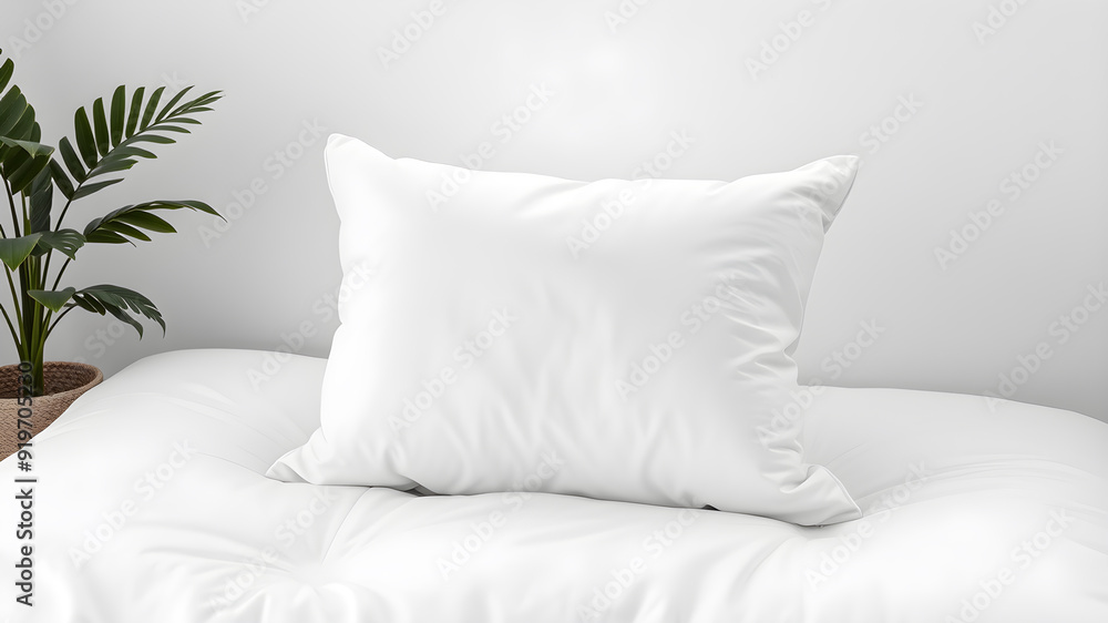 White pillow mockup. Generative AI White pillow mockup. Generative AI