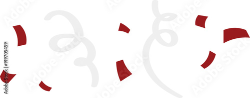 confetti and twirl rope decoration, hiasan pita konfeti