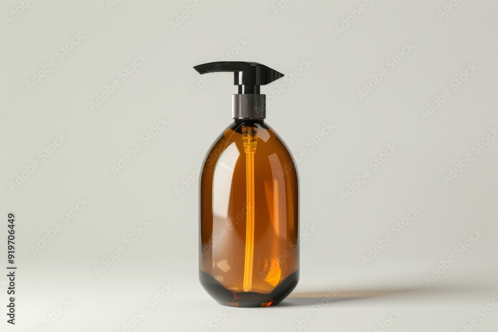 A pump bottle of hand soap on a white background A pump bottle of hand soap on a white background