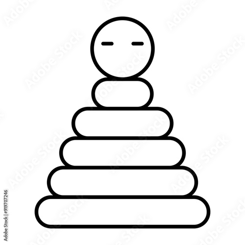 Stacker Vector Line Icon Design