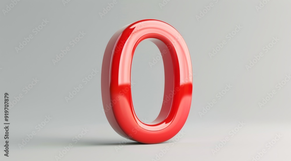 A vibrant 3D rendering of the number 0 in glossy red, showcasing modern design and depth. Perfect for digital art, graphics, and creative projects A vibrant 3D rendering of the number 0 in glossy red, showcasing modern design and depth. Perfect for digital art, graphics, and creative projects