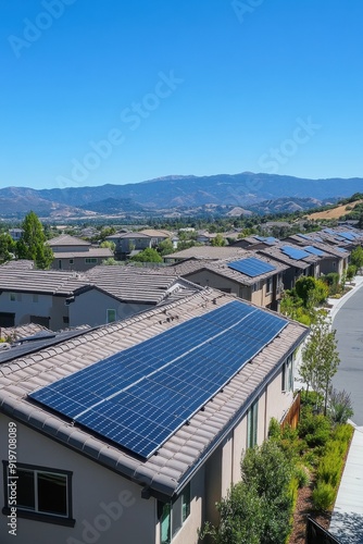 Wallpaper Mural Solar Panels on Rooftops for Sustainable Living Torontodigital.ca