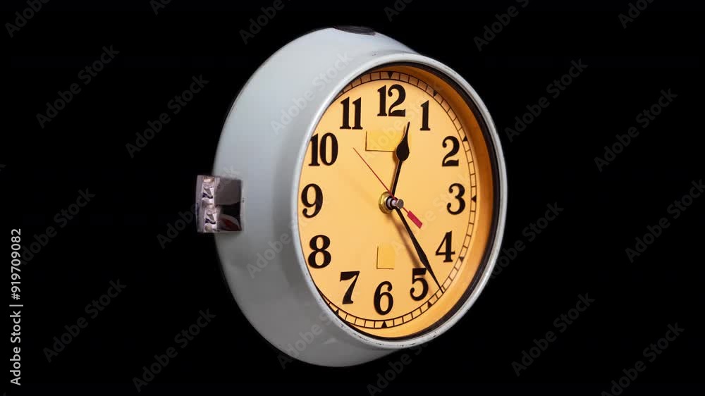 clock passing time in stop motion