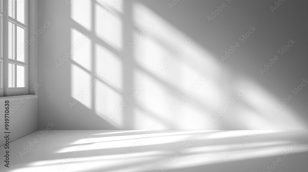 Sunlight Streaming Through Window in Empty Room Sunlight Streaming Through Window in Empty Room