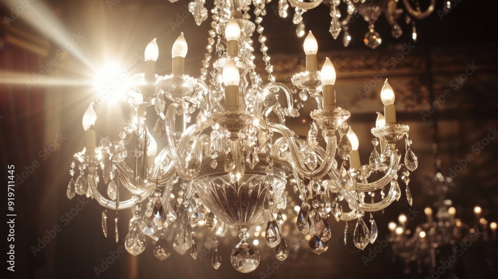 Crystal Chandelier with Sun Rays Crystal Chandelier with Sun Rays