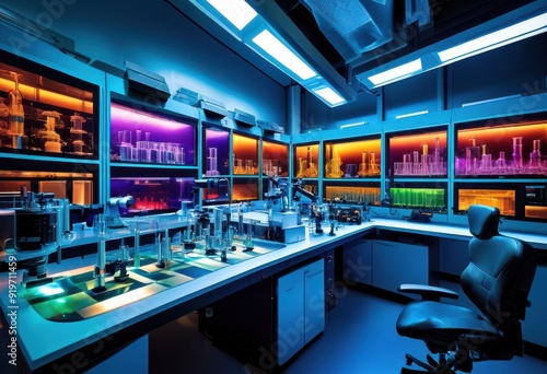 dynamic laboratory environment displaying cutting edge scientific research techniques instruments innovative discoveries, analysis, analytics, application