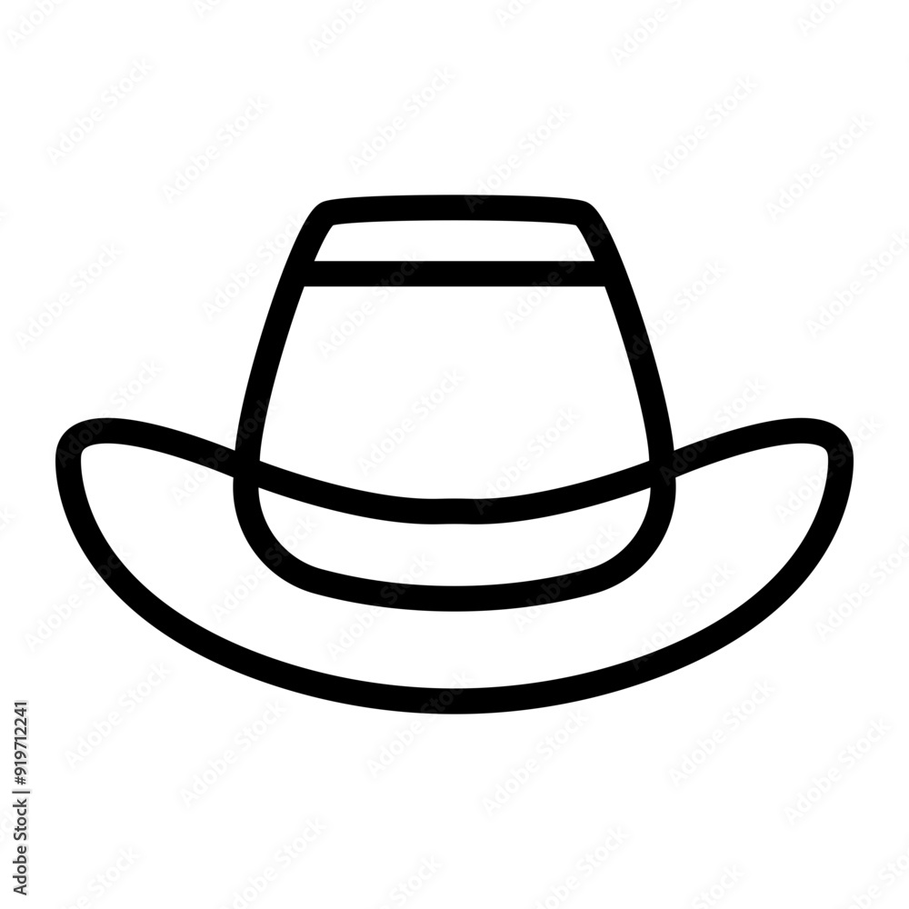 Fedora Hat Vector Line Icon Design Fedora Hat Vector Line Icon Design
