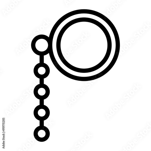 Monocle Vector Line Icon Design