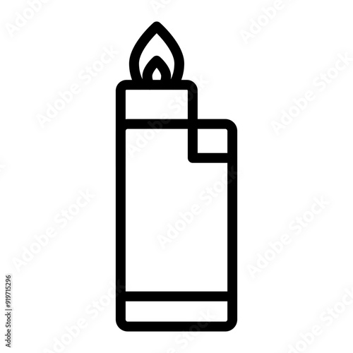 Lighter Vector Line Icon Design