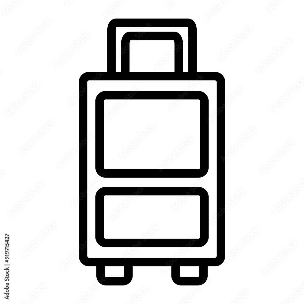 Suitcase Vector Line Icon Design Suitcase Vector Line Icon Design