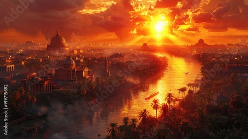 Sunset over the Ancient City