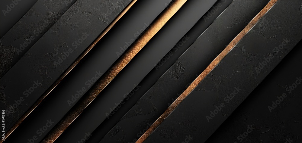 Abstract background with diagonal black and gold stripes. Abstract background with diagonal black and gold stripes.