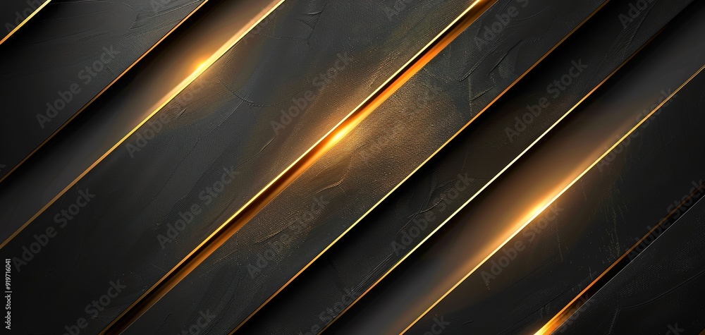 Abstract background with diagonal black and gold stripes. Abstract background with diagonal black and gold stripes.