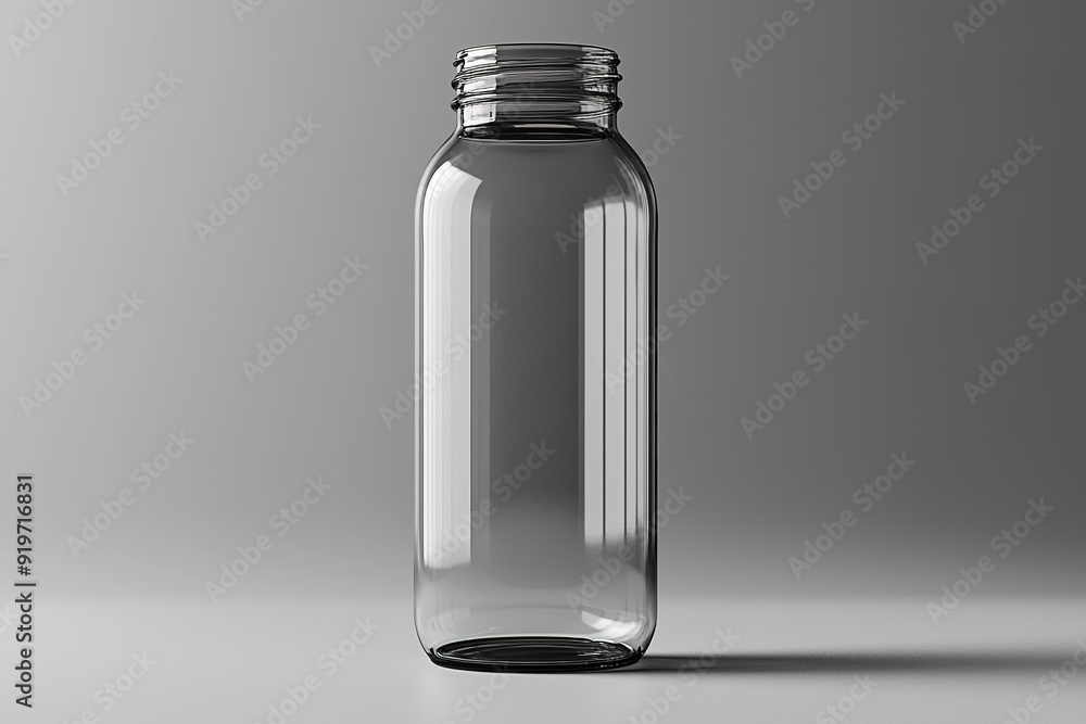A 3D Render of an Emplty Bottle. Generative AI