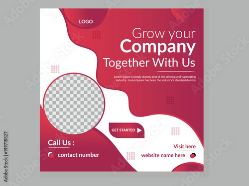 business company corporate social media post design and template