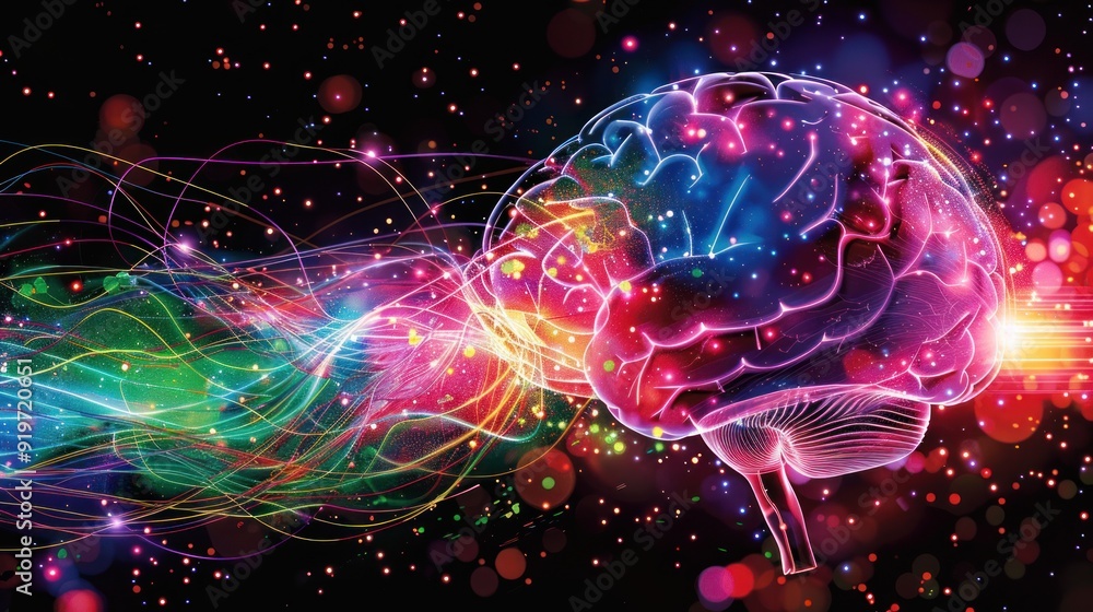 Brain Power: Study on the development of knowledge and connections in the human brain. Imaginative art images. Brain Power: Study on the development of knowledge and connections in the human brain. Imaginative art images.