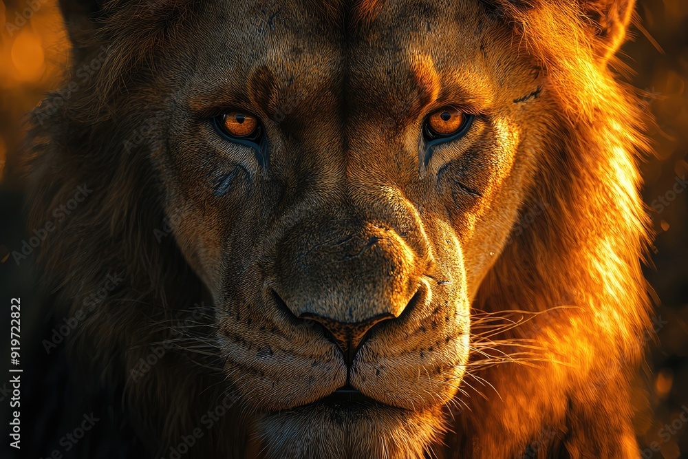 lion in savannah lion in savannah