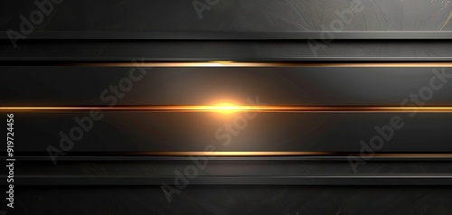 Abstract black and gold background with a glowing light.