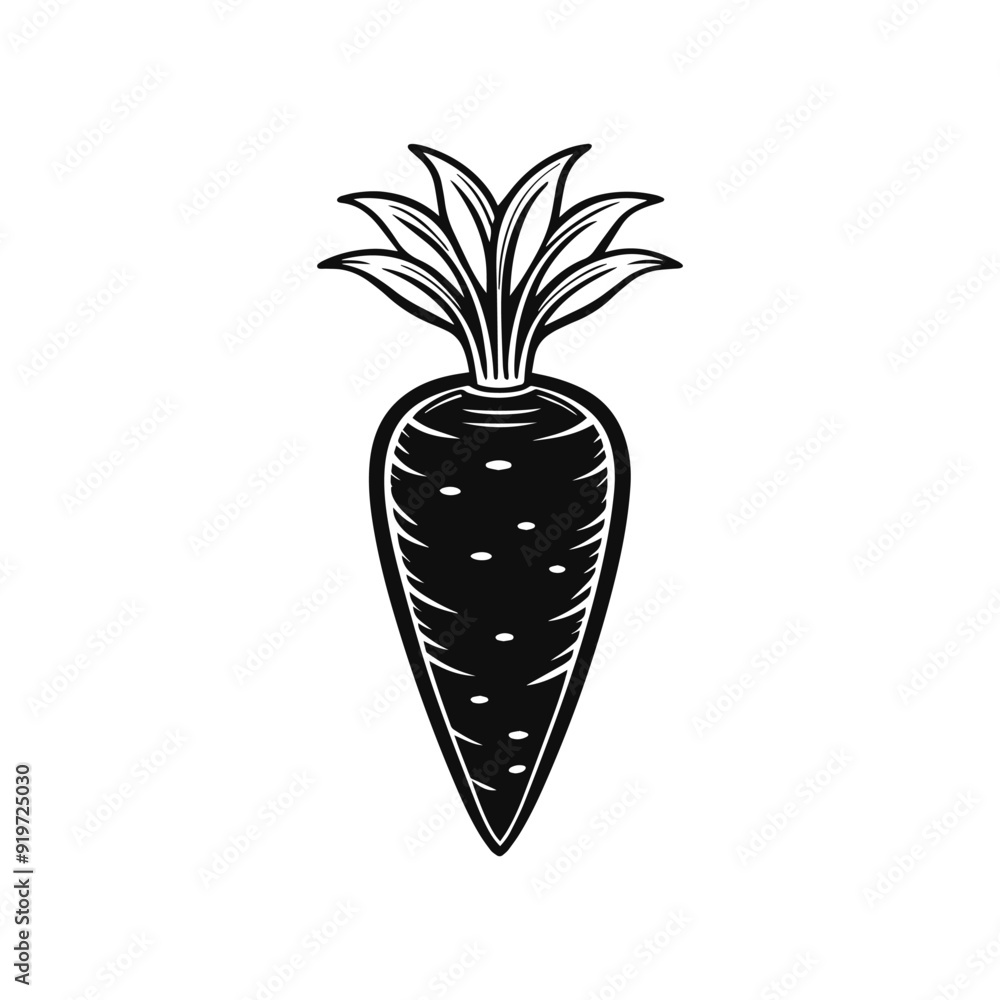 silhouette of a carrot vector illustration silhouette of a carrot vector illustration