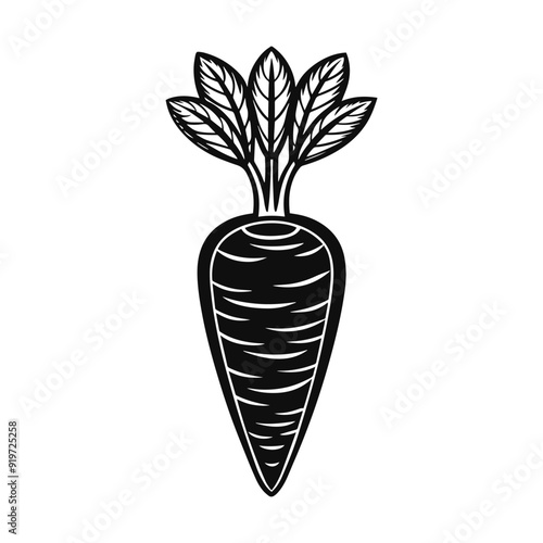 silhouette of a carrot vector illustration