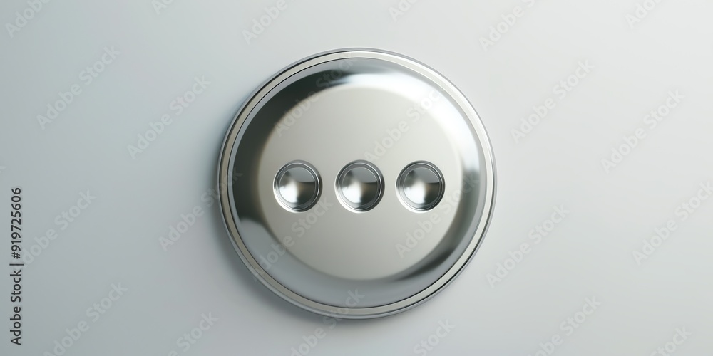 White background with an icon representing a silver metal chat bubble line White background with an icon representing a silver metal chat bubble line