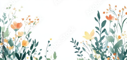 Wallpaper Mural A delicate arrangement of colorful flowers against a clean white background, perfect for spring-themed designs and projects. Torontodigital.ca