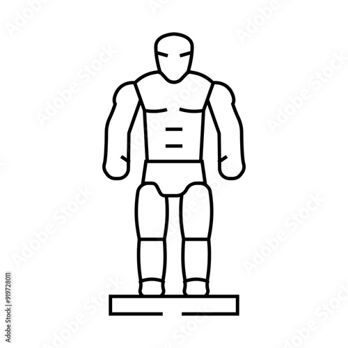 action figure toy child line icon vector. action figure toy child sign. isolated contour symbol black illustration