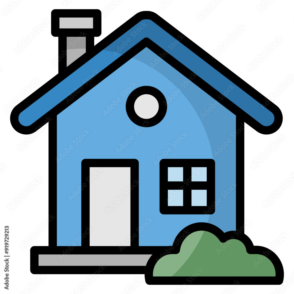 Residential Home Icon Element For Design Residential Home Icon Element For Design