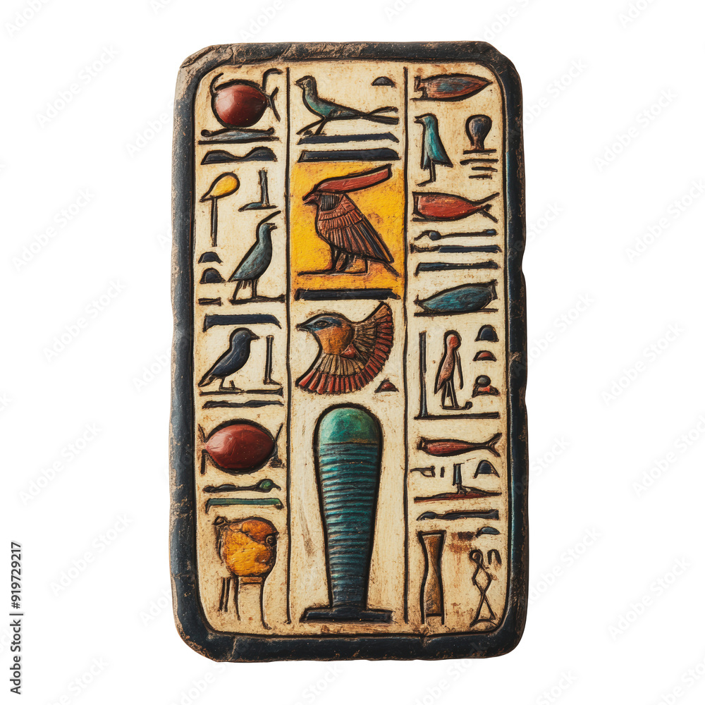 PNG Ancient Egyptian artifact with hieroglyphs depicting various ...