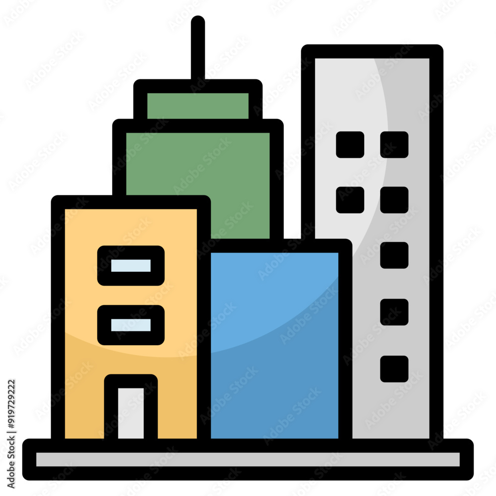 Commercial Building Icon Element For Design Commercial Building Icon Element For Design