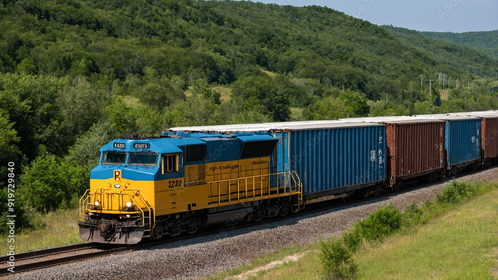 Obraz premium Cargo Train Freight 