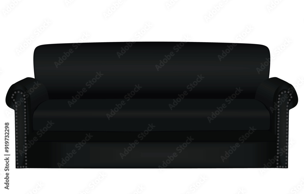Black sofa bed. vector illustration Black sofa bed. vector illustration