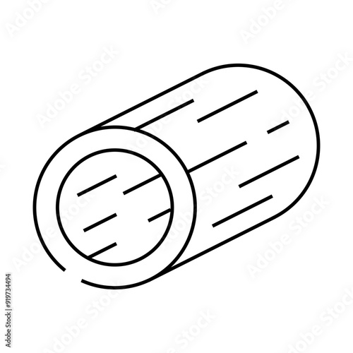 tube steel production line icon vector. tube steel production sign. isolated contour symbol black illustration