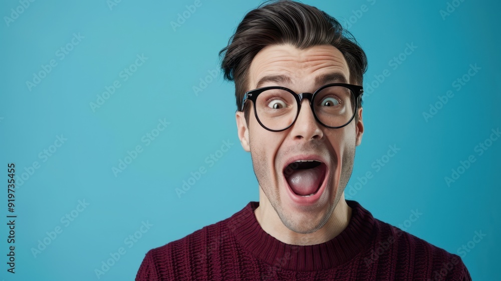 The surprised young man. The surprised young man.