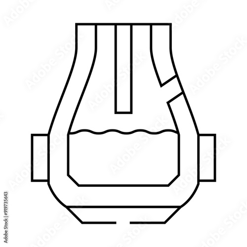 basic oxygen furnace steel production line icon vector. basic oxygen furnace steel production sign. isolated contour symbol black illustration
