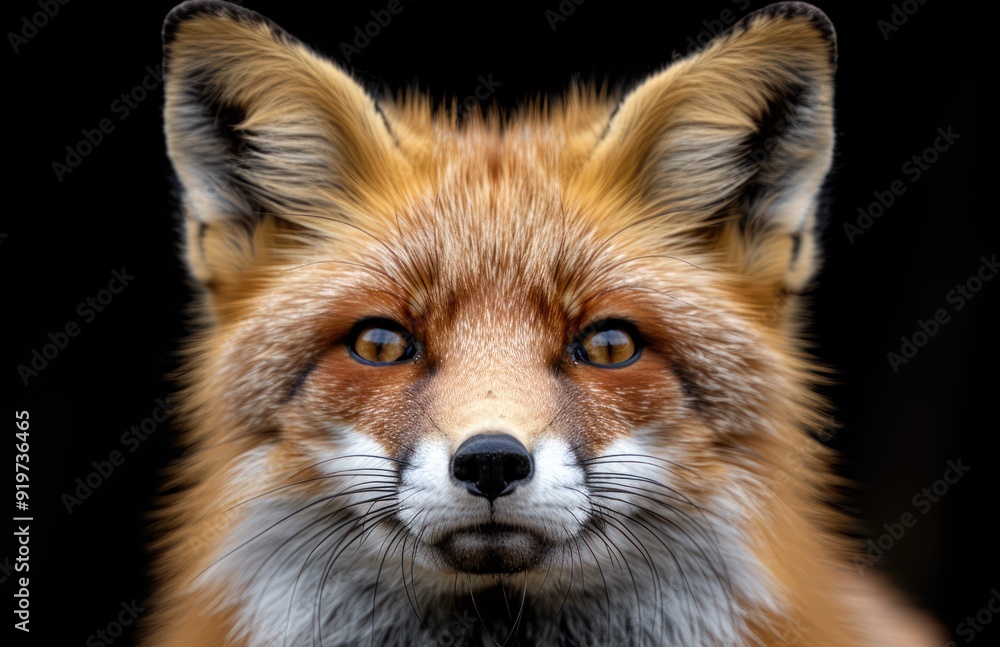 A Close-Up Portrait of a Red Fox A Close-Up Portrait of a Red Fox