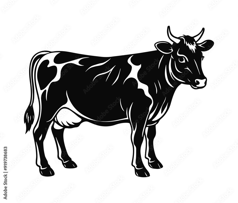 cow silhouette vector illustration cow silhouette vector illustration