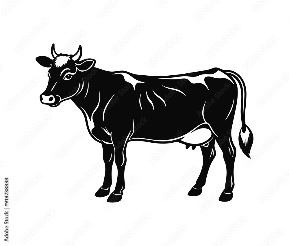cow silhouette vector illustration cow silhouette vector illustration