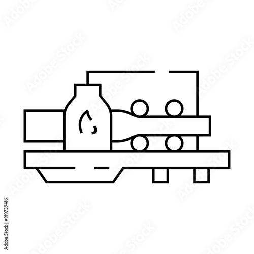 hot rolling steel production line icon vector. hot rolling steel production sign. isolated contour symbol black illustration