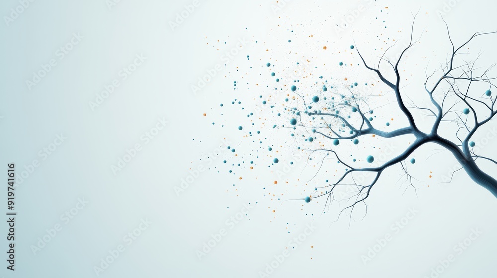 Naklejka premium A neural network diagram with interconnected nodes, visualizing the complex processes involved in machine learning.