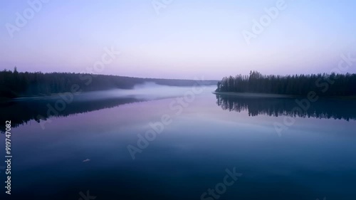 serene lake at dawn